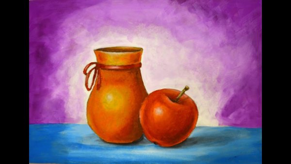 Рисование гуашью натюрморт