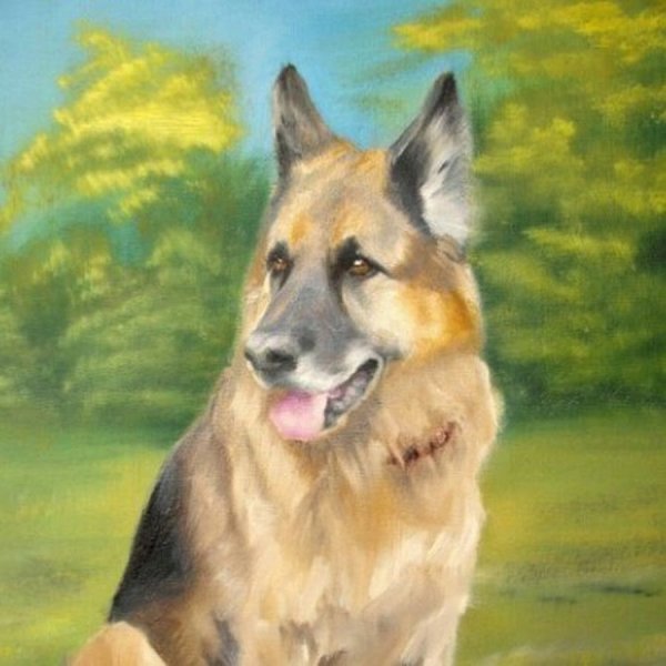 Немецкая овчарка Мухтар арт
