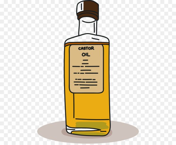 Касторовое масло на прозрачном фоне