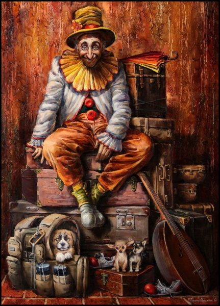 Художник Игорь Медведев клоуны картины