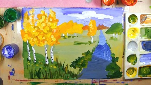 Рисунки гуашью