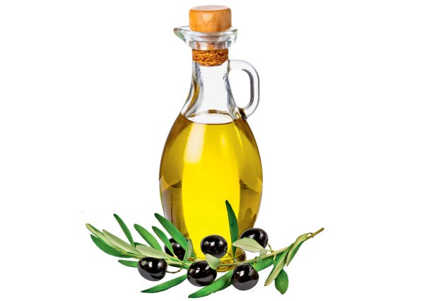 Оливковое масло на прозрачном фоне