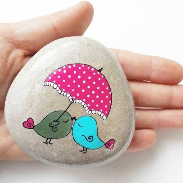 Рисование на гальке акрилом