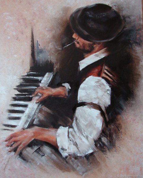 Пианист картина маслом