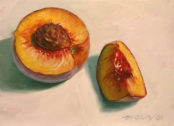 Персики акрилом