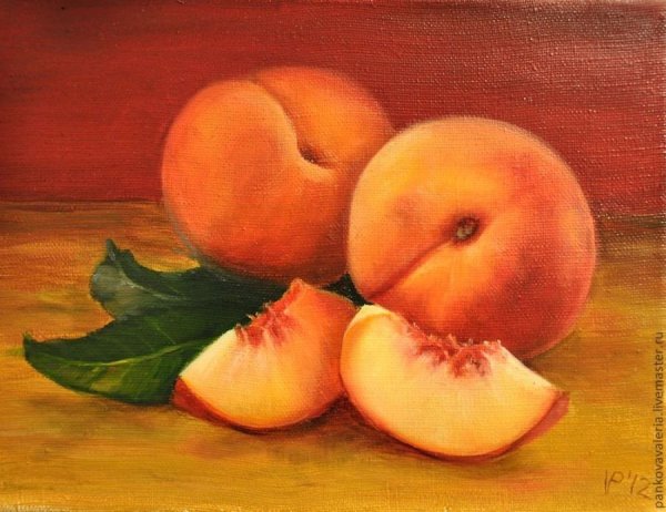 Персики живопись
