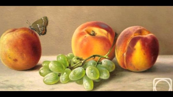 Персики живопись