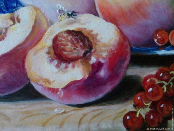 Персики живопись