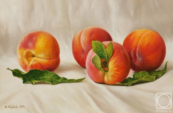 Персики живопись