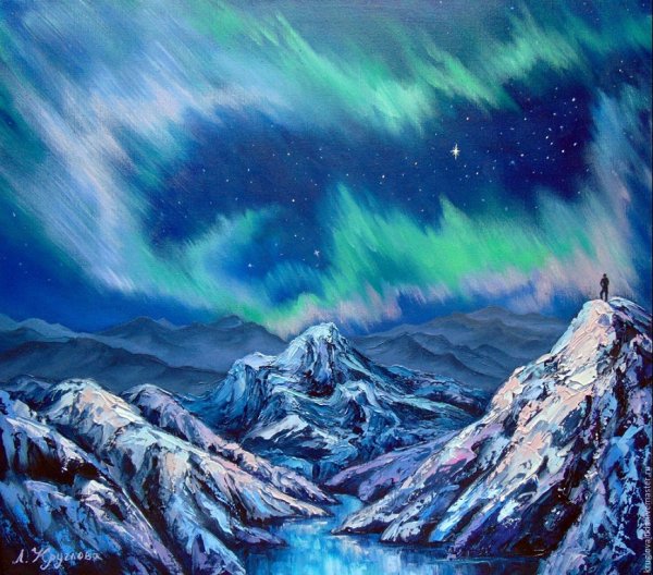 Картины Джанибекова Северное сияние