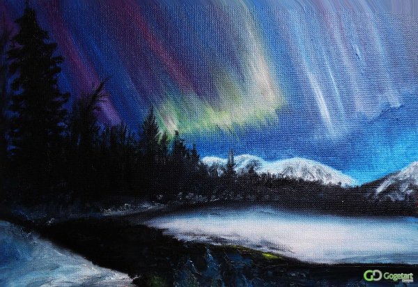 Правополушарное рисование Северное сияние