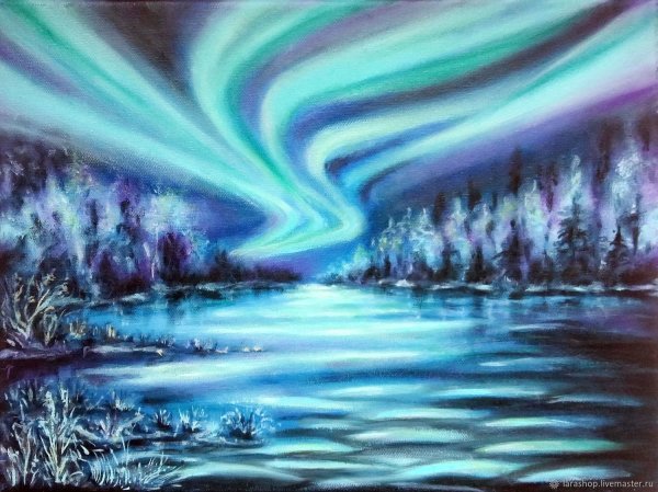 Картины Джанибекова Северное сияние