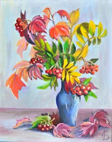 Рисование осенний букет