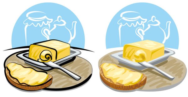 Масло сливочное векторное изображение