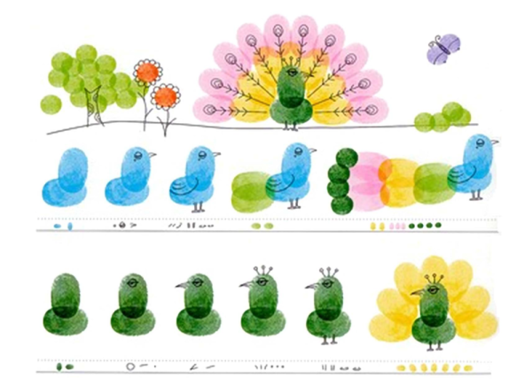 Цветы пальчиковыми красками