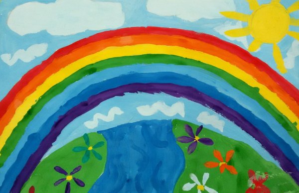 Занятие по рисованию «Радуга-дуга»