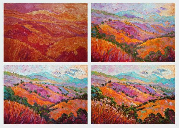 Пейзаж маслом пошагово