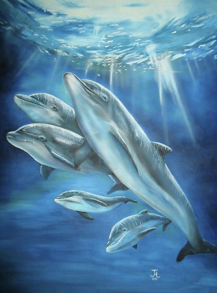 Дельфины в картинах художников