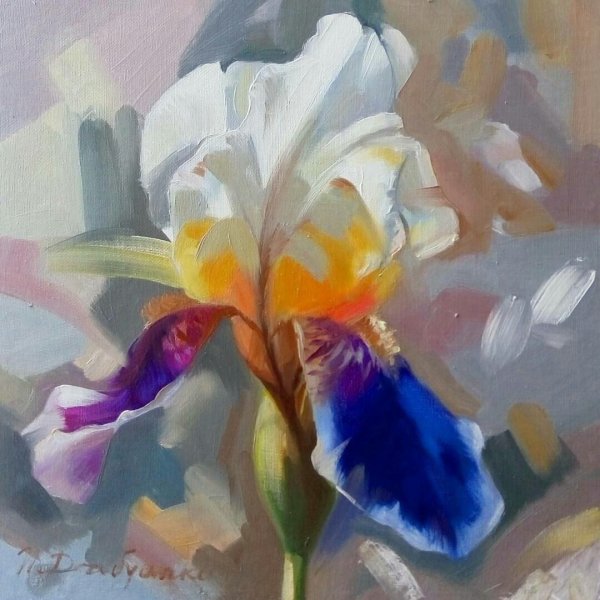 Живопись цветы ирисы Элизабет Хорнинг