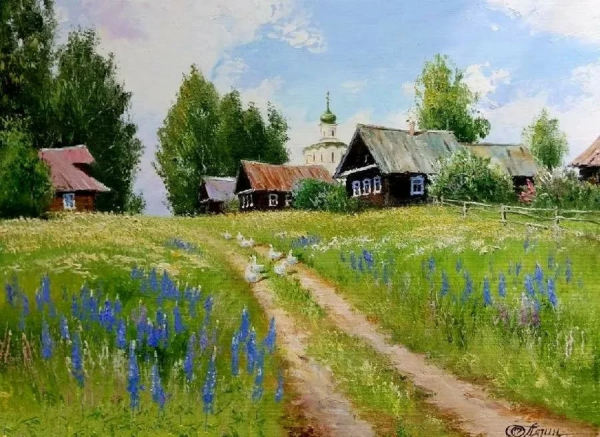 Художник Олег Пятин картины лето