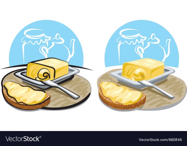 Векторное масло сливочное