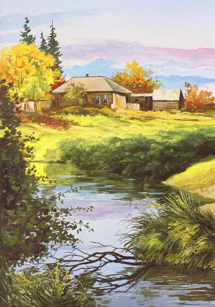 Пейзаж деревни