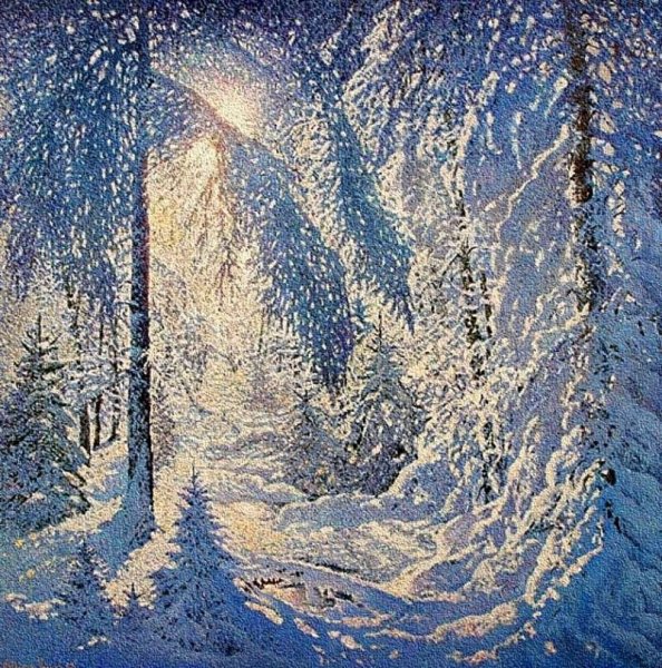 Художник Владимир Крылов зимний лес