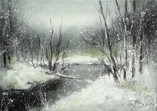 Снегопад картины художников