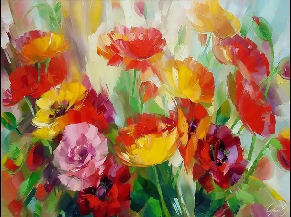 Живопись мастихином картины Сергеев художник