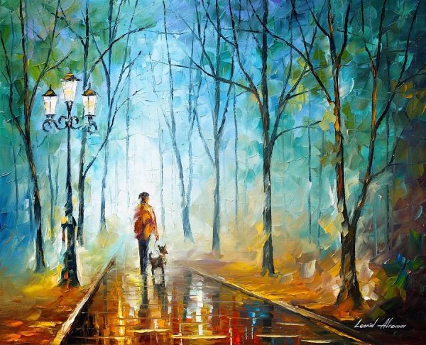 Леонид Афремов картины Весна