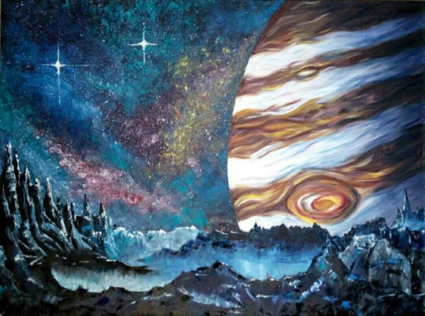 Космос живопись маслом