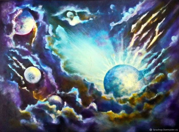 Космический пейзаж маслом