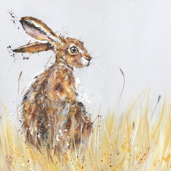 Кролик в профиль живопись