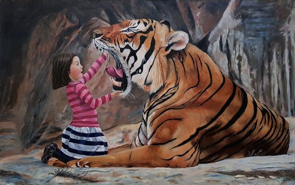 Etsy картины тигр