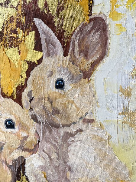 Кролик картина маслом