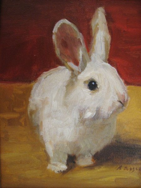 Зайчик акварель