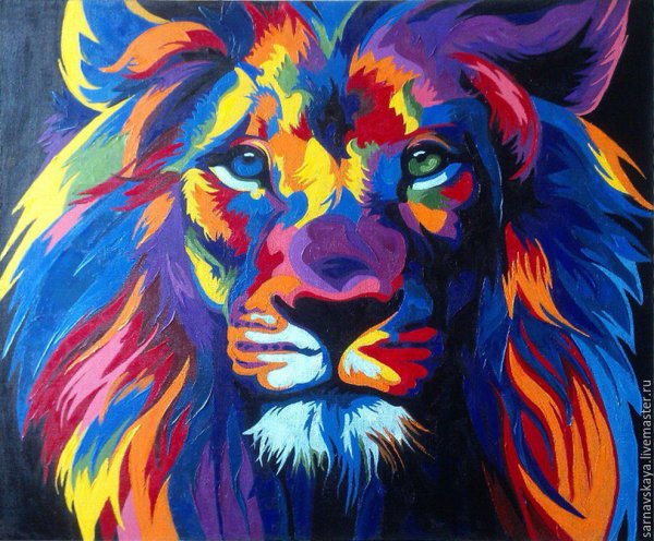 Лев живопись
