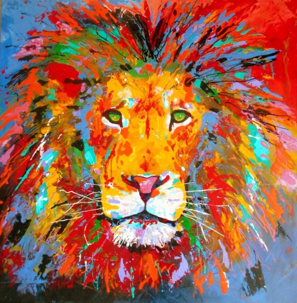 Морда Льва живопись
