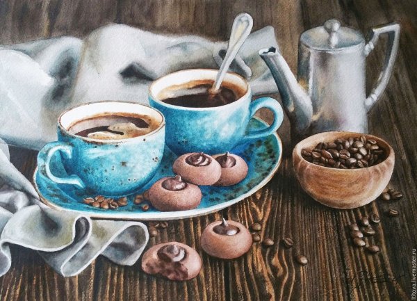 Алмазная живопись картина coffe