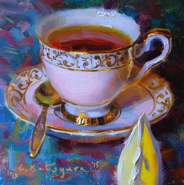 Елена Кацура чай картины