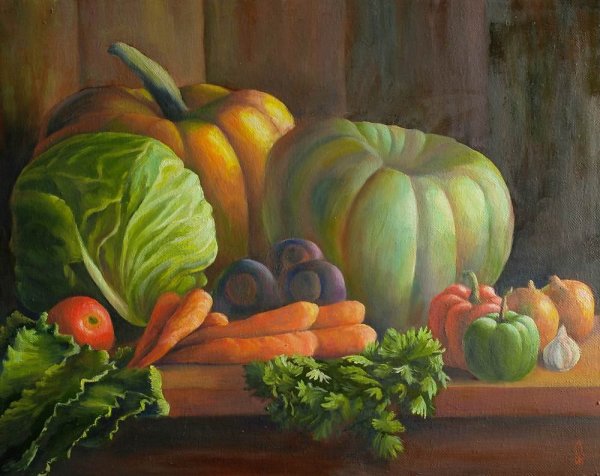 Овощи живопись