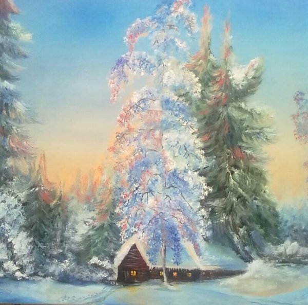 Живопись Базанова Ольга зимний лес