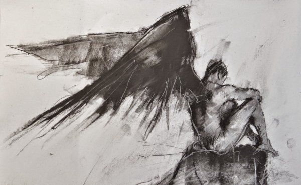 Демон с крыльями картина