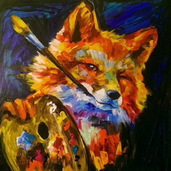 Лиса маслом