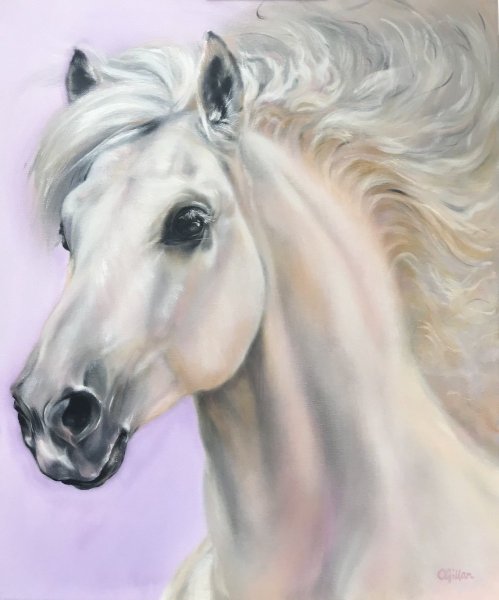 Голова лошади живопись