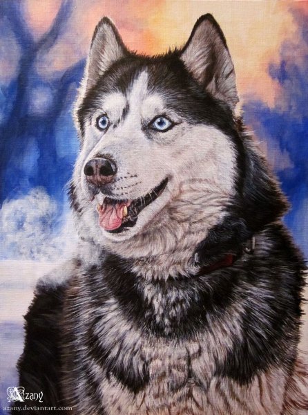 Собака гуашью для детей