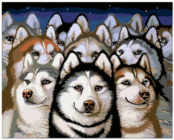 Собака лежит арт