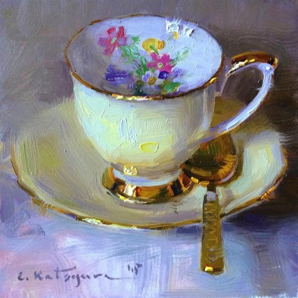 Елена Кацура чай картины