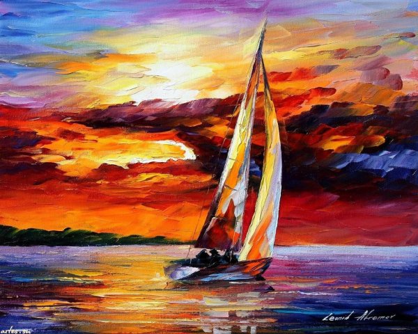 Афремов Леонид море парусник