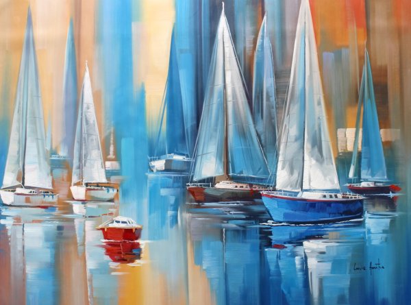 Яхты живопись маслом